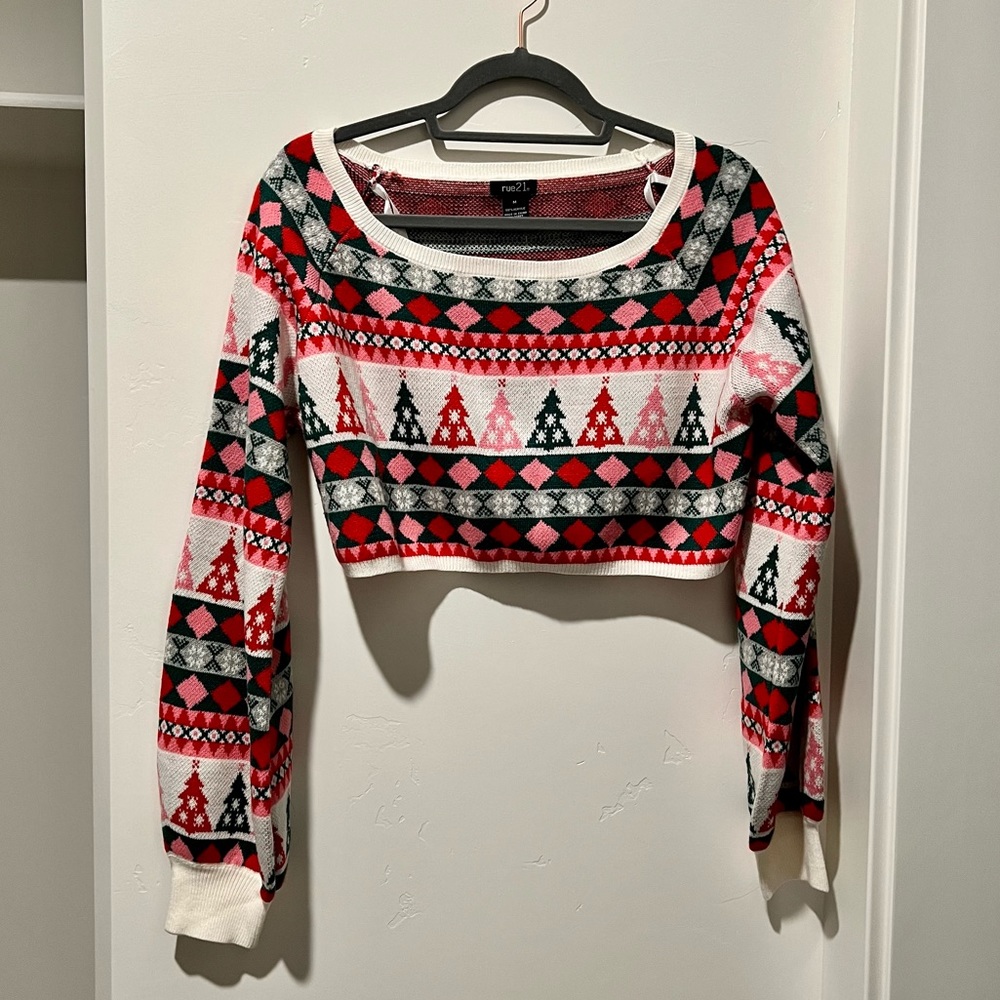 Cropped Christmas sweater